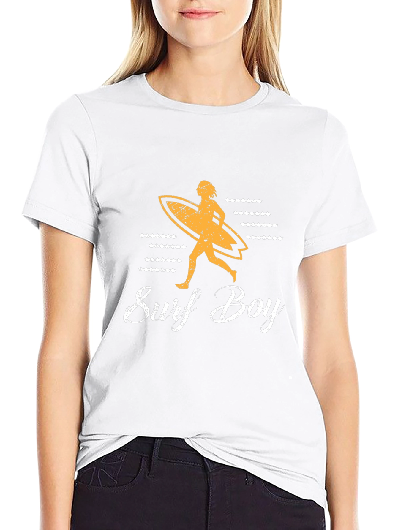 Surf Boy Graphic Tee - Black Casual Shirt