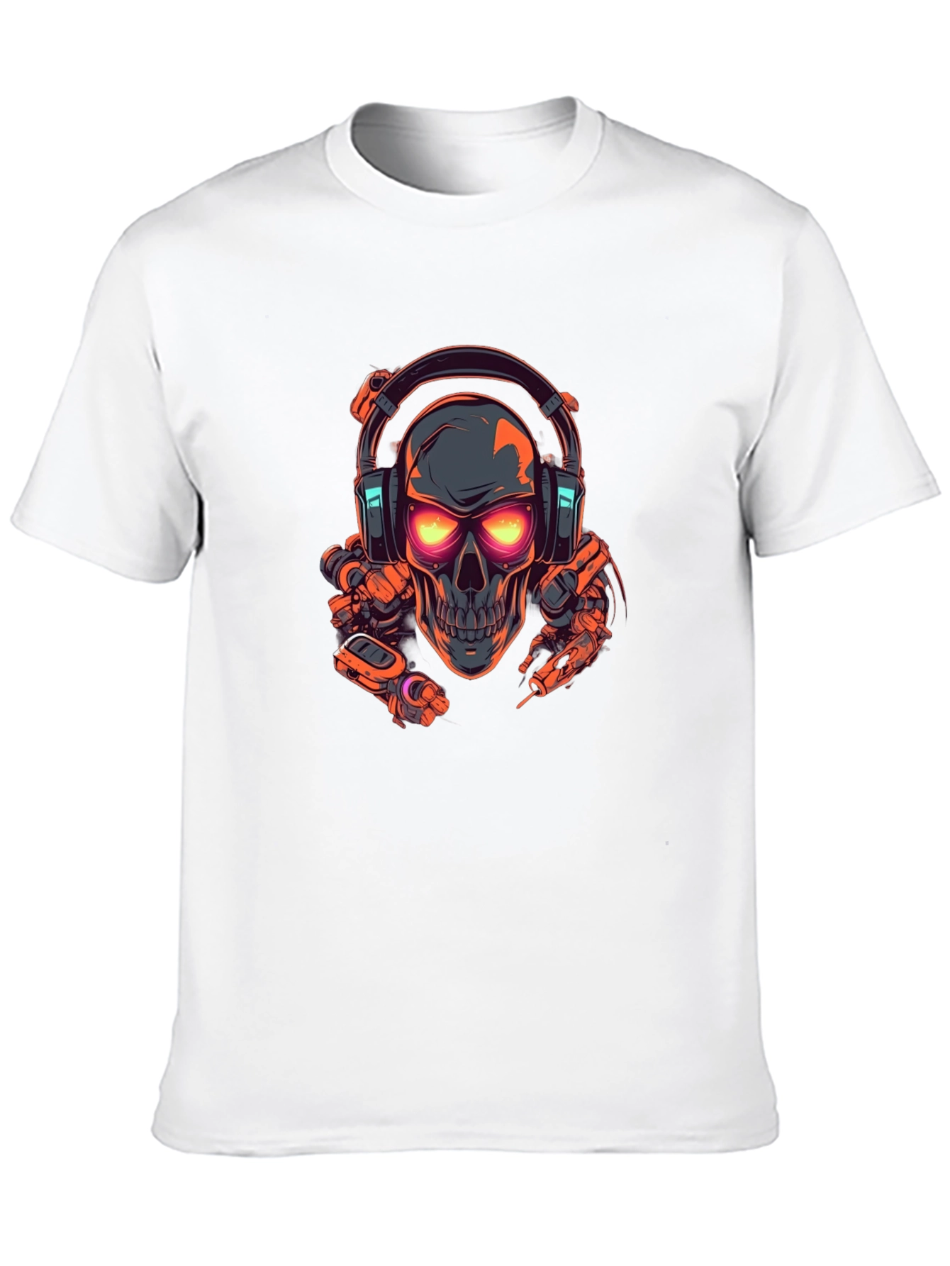 Skull Headphone Graphic T-Shirt