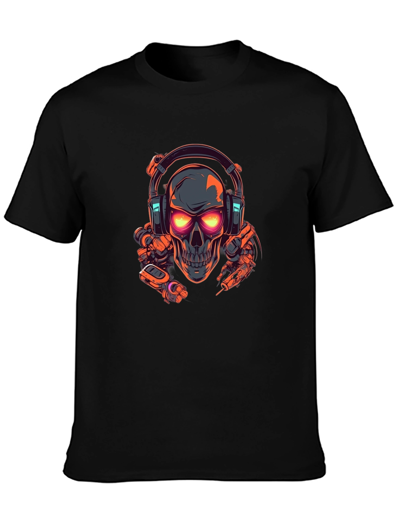Skull Headphone Graphic T-Shirt