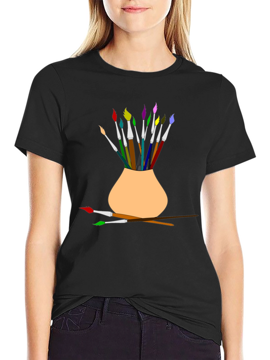 Artistic Brush T-Shirt - Creative Design Tee