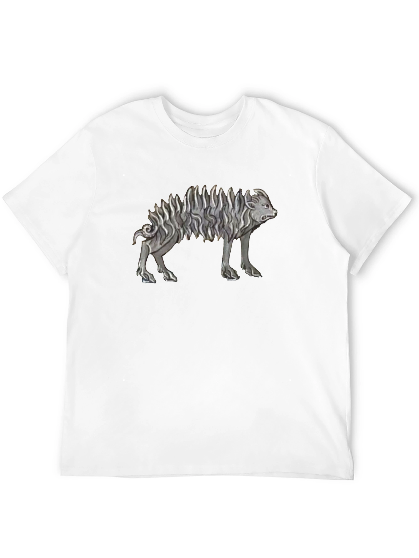 Unique Animal Graphic Black T-Shirt