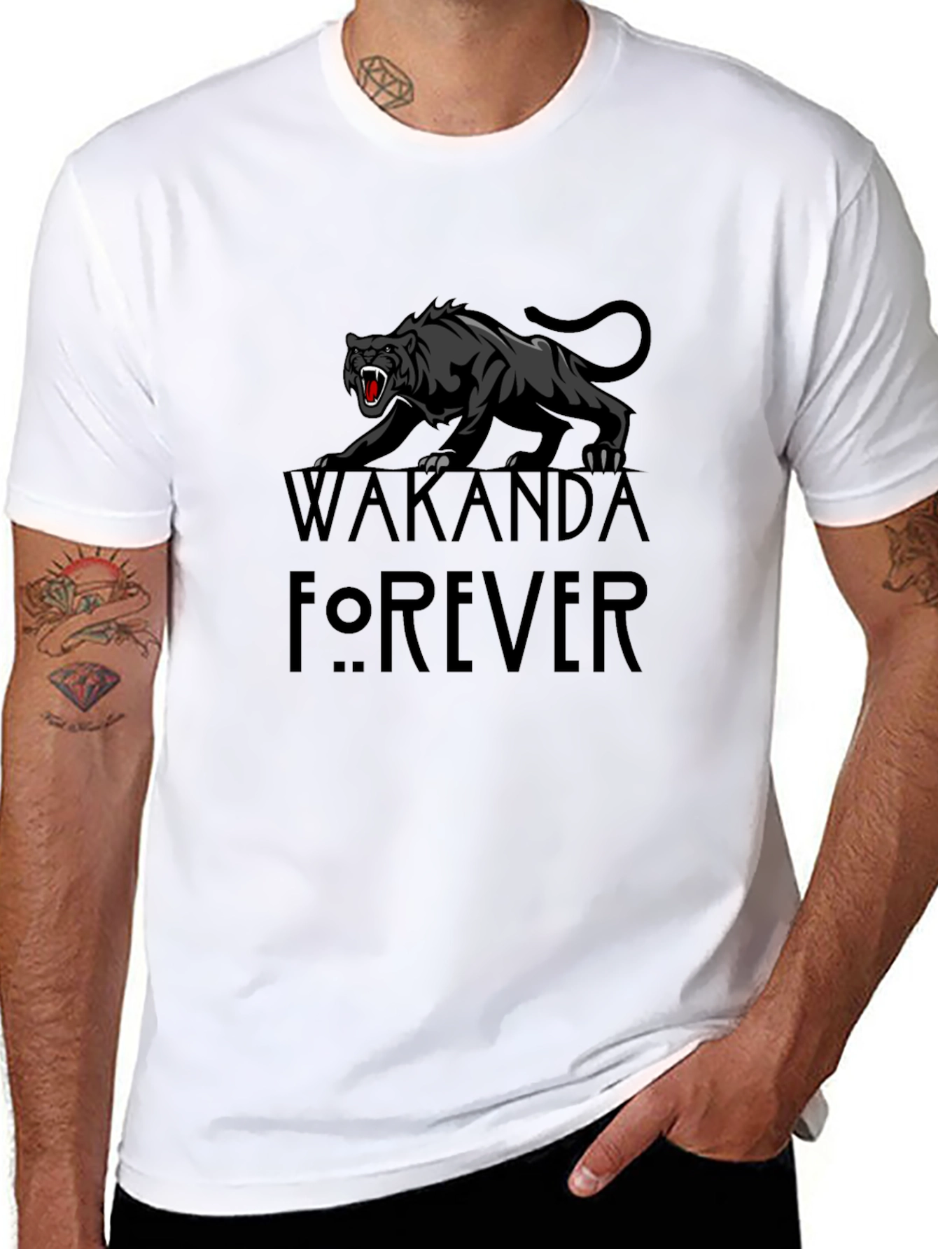 Wakanda Forever Black Panther Graphic Tee