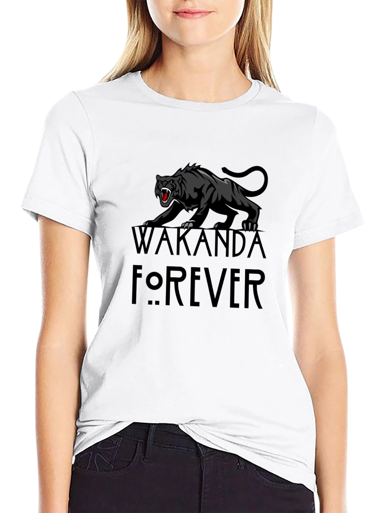 Wakanda Forever Black Panther Graphic Tee
