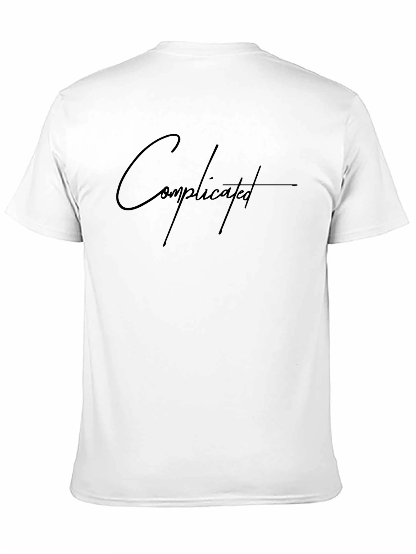 Complicated Graphic Tee - Black Crewneck T-Shirt