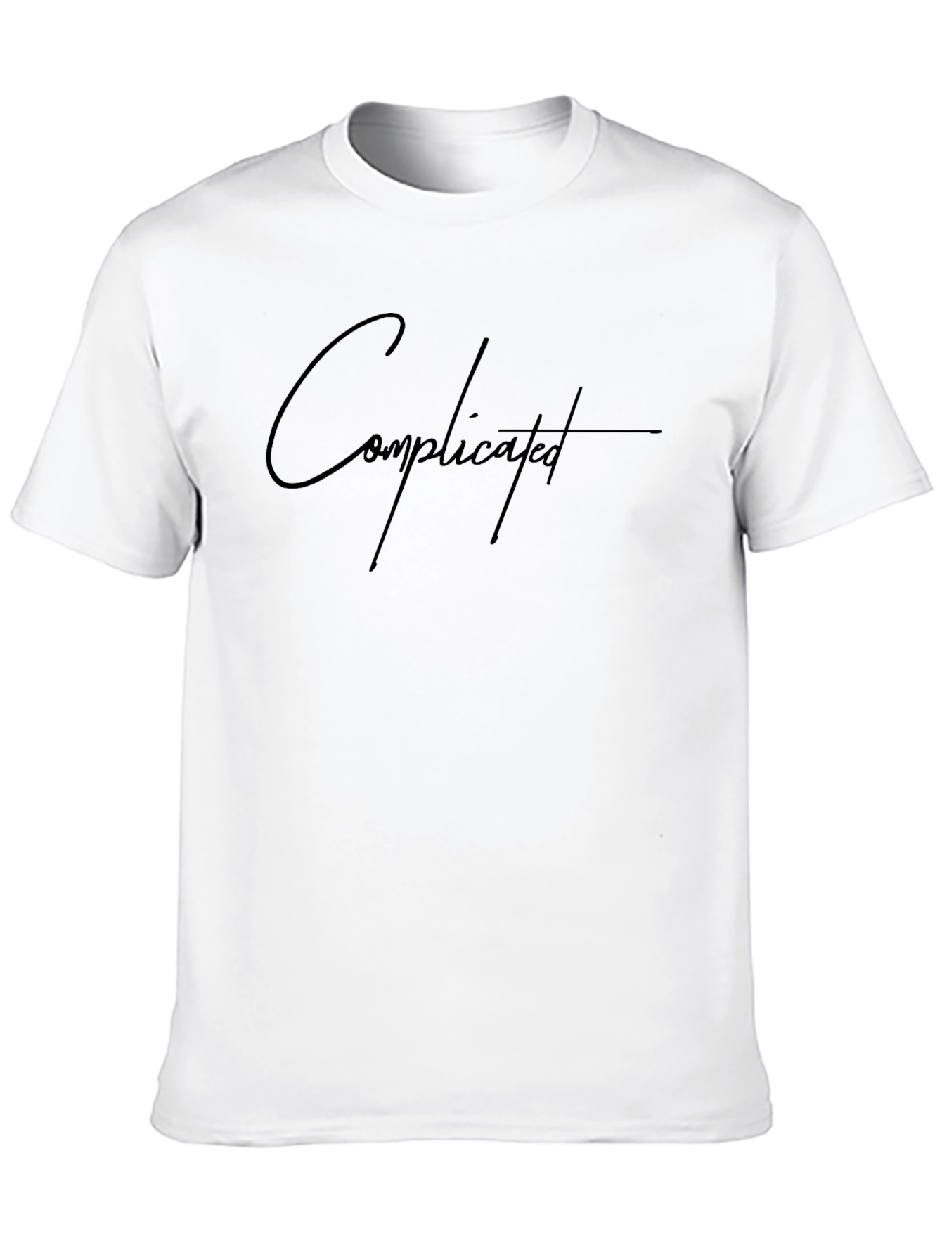 Complicated Graphic Tee - Black Crewneck T-Shirt