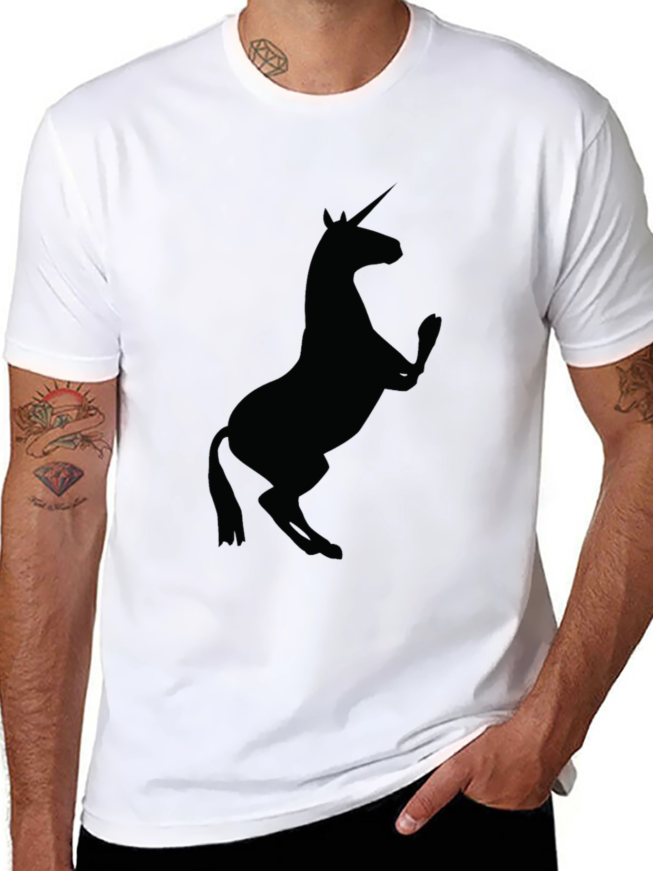 Unicorn Silhouette Black T-Shirt