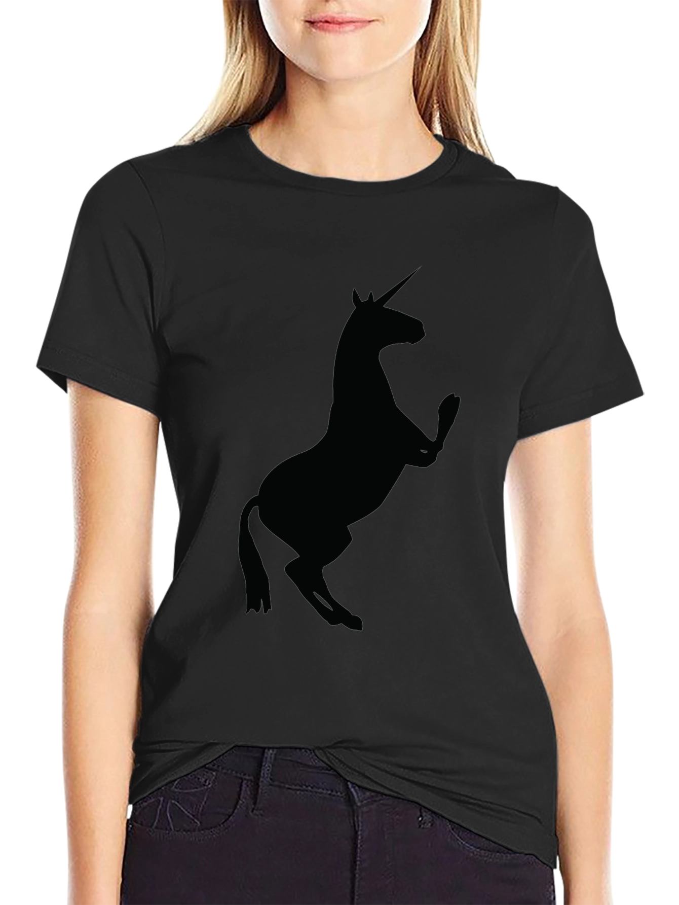 Unicorn Silhouette Black T-Shirt