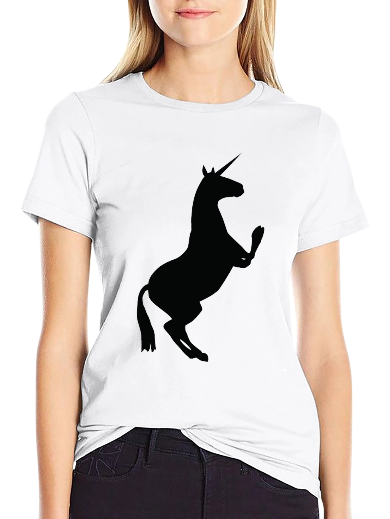 Unicorn Silhouette Black T-Shirt