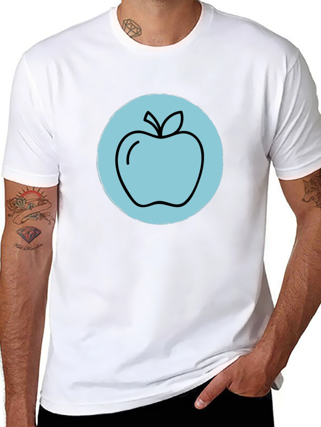 Apple Graphic Black T-Shirt