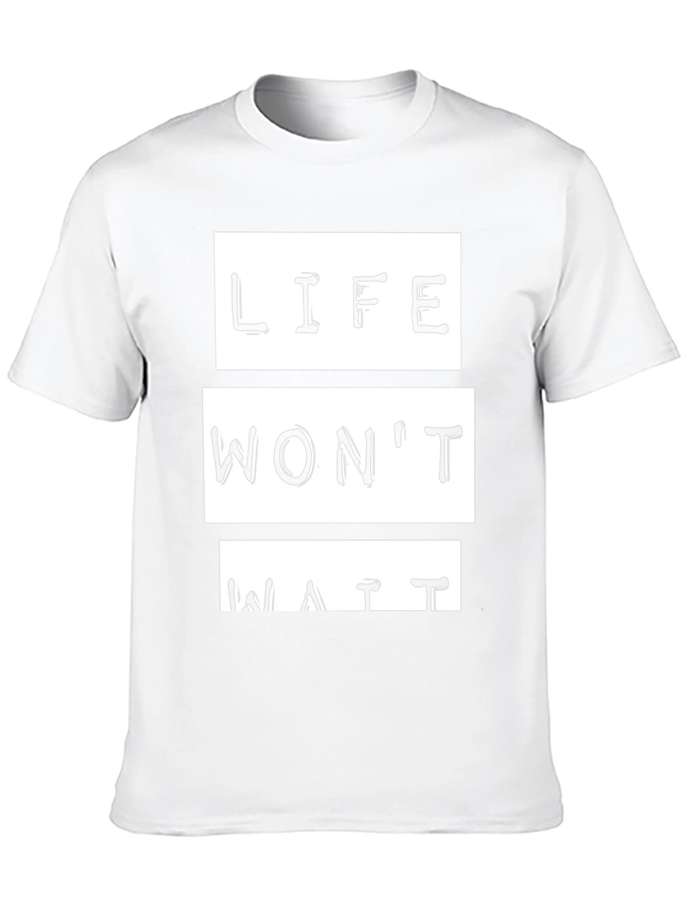Life Wont Wait Graphic Tee - Black