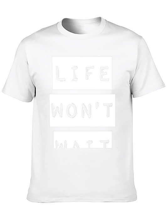 Life Wont Wait Graphic Tee - Black