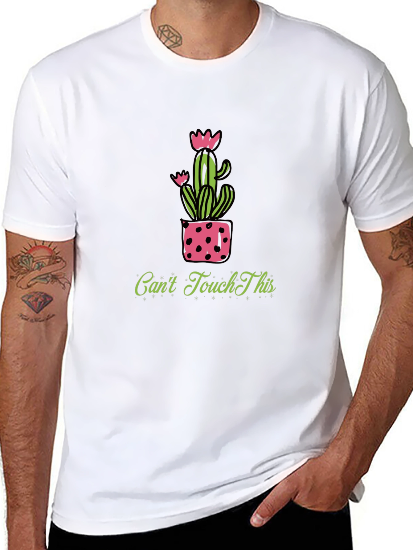 Cactus Tee - Cant Touch This Black T-Shirt