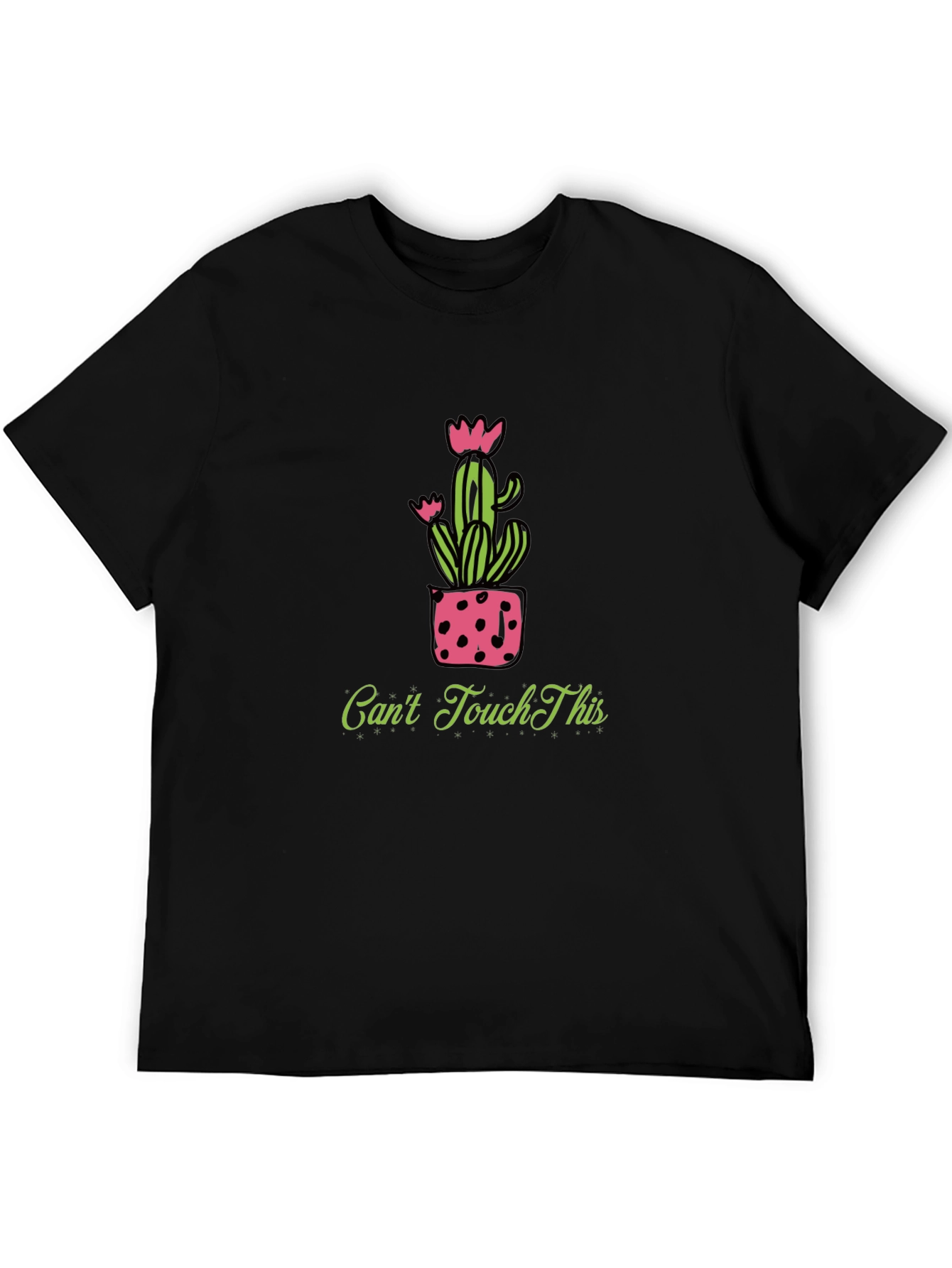 Cactus Tee - Cant Touch This Black T-Shirt