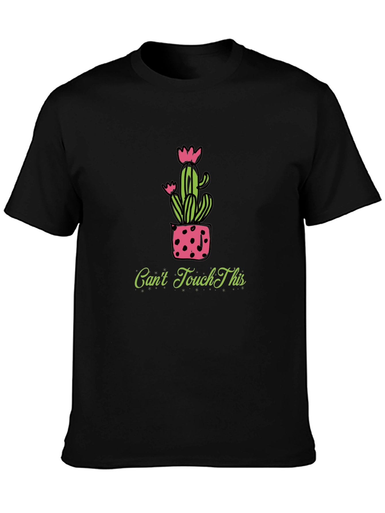 Cactus Tee - Cant Touch This Black T-Shirt