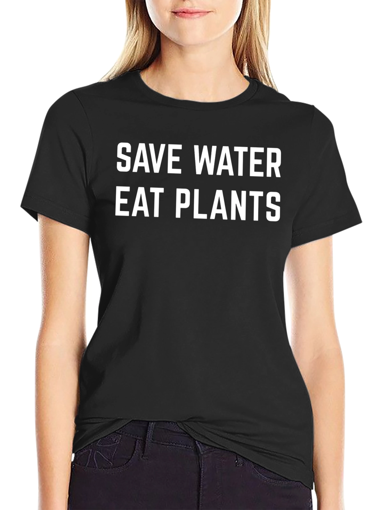 Save Water Eat Plants Graphic Tee - Vegan T-Shirt