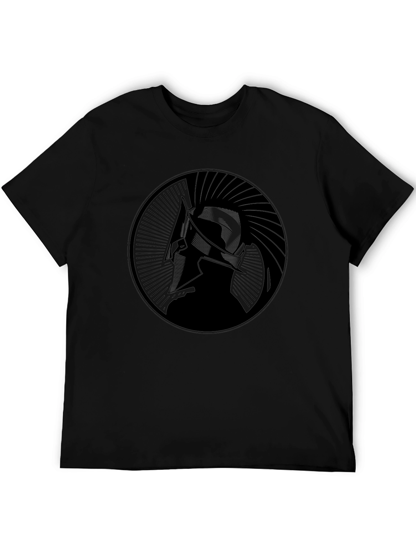 Spartan Warrior Graphic Tee - Black