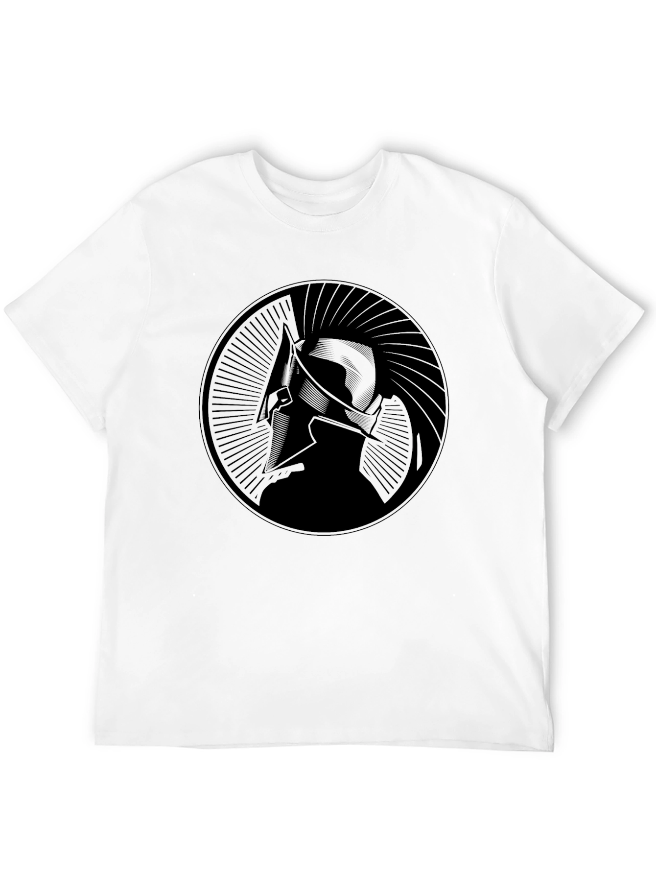 Spartan Warrior Graphic Tee - Black