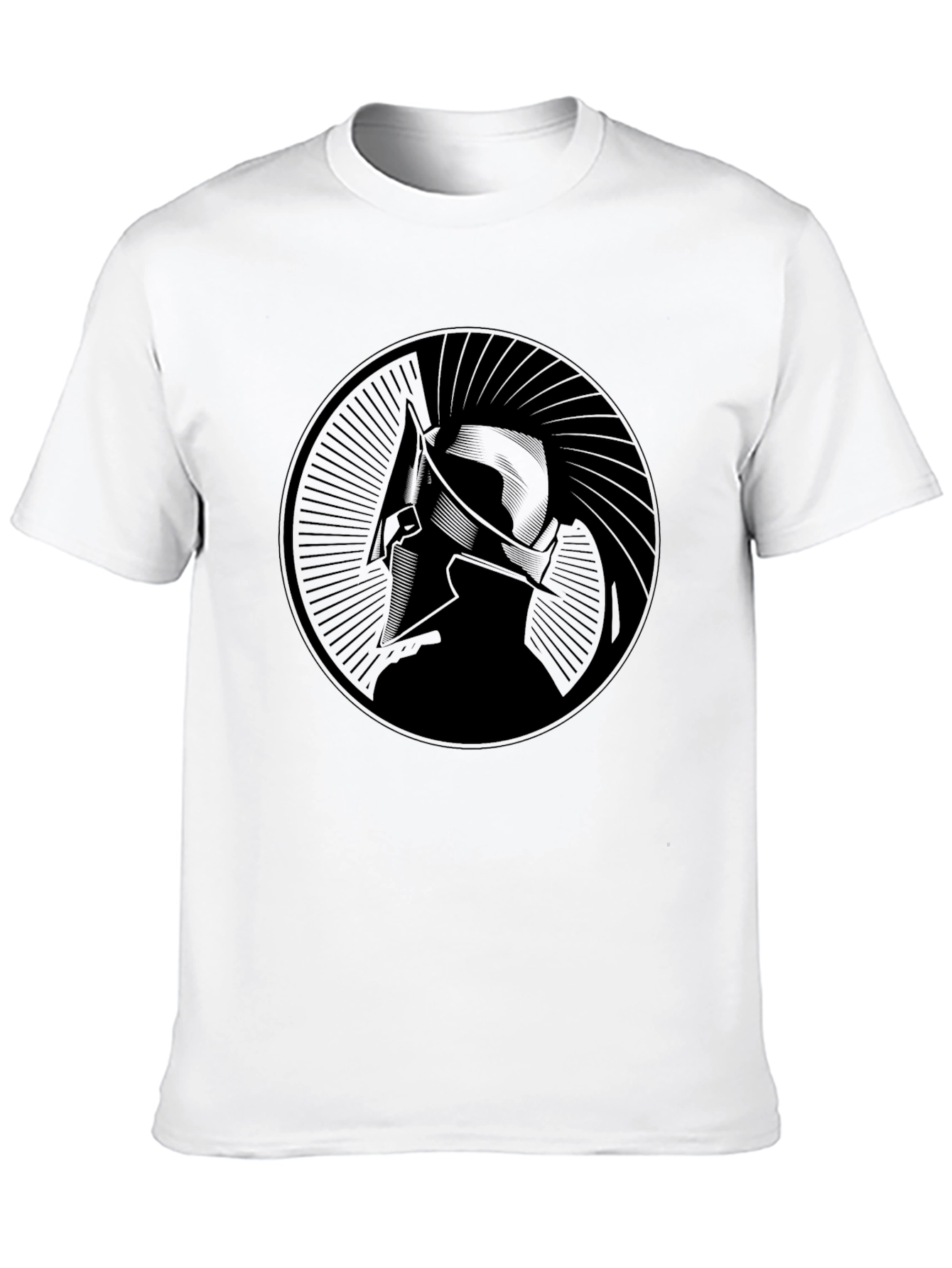 Spartan Warrior Graphic Tee - Black