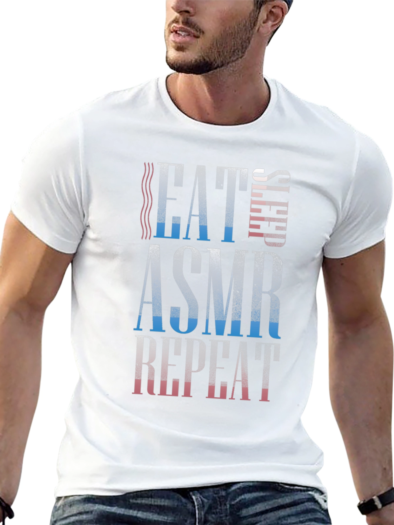 Eat Sleep ASMR Repeat Black T-Shirt