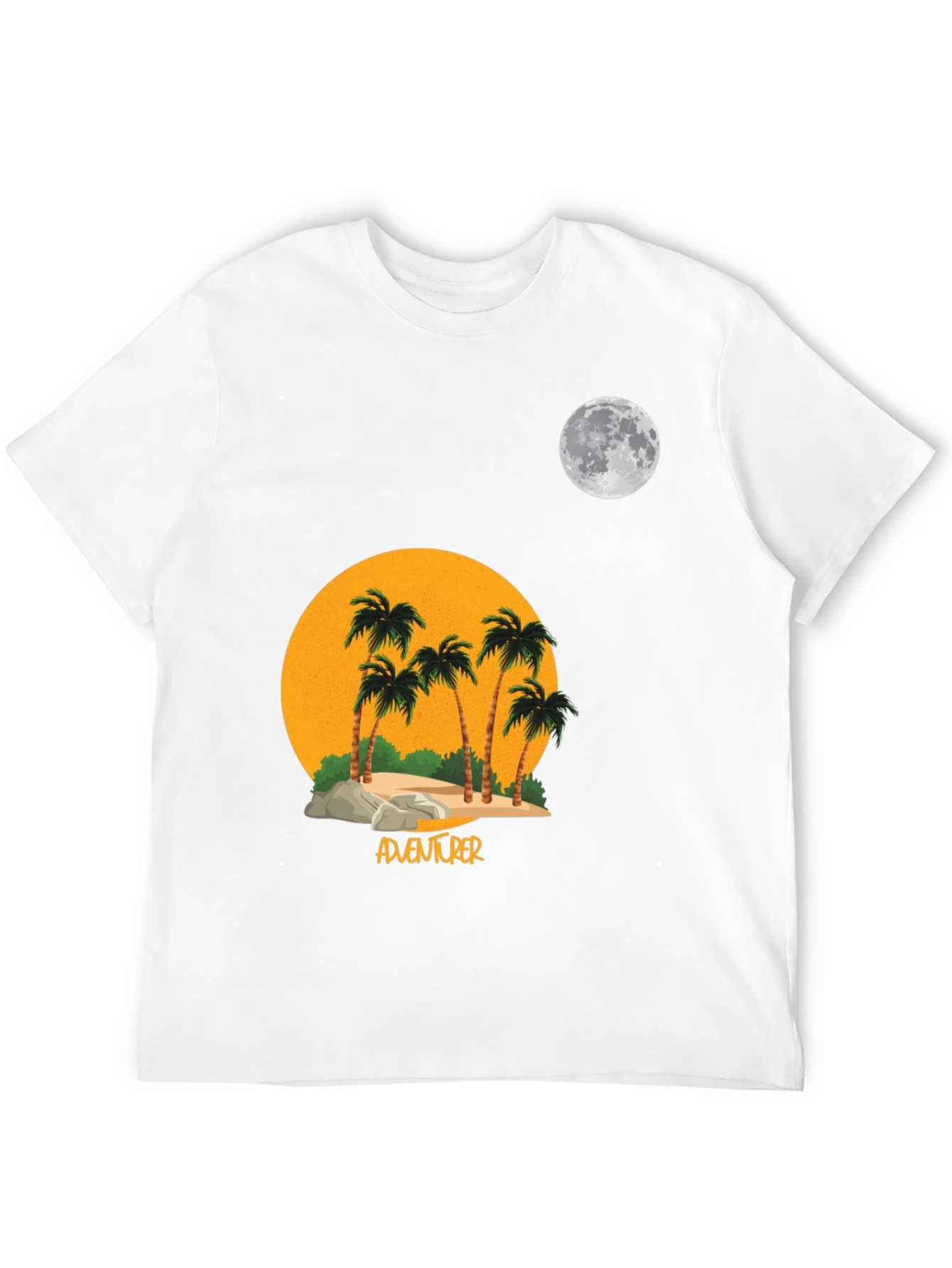 Adventurer Palm Tree Moon Graphic T-Shirt