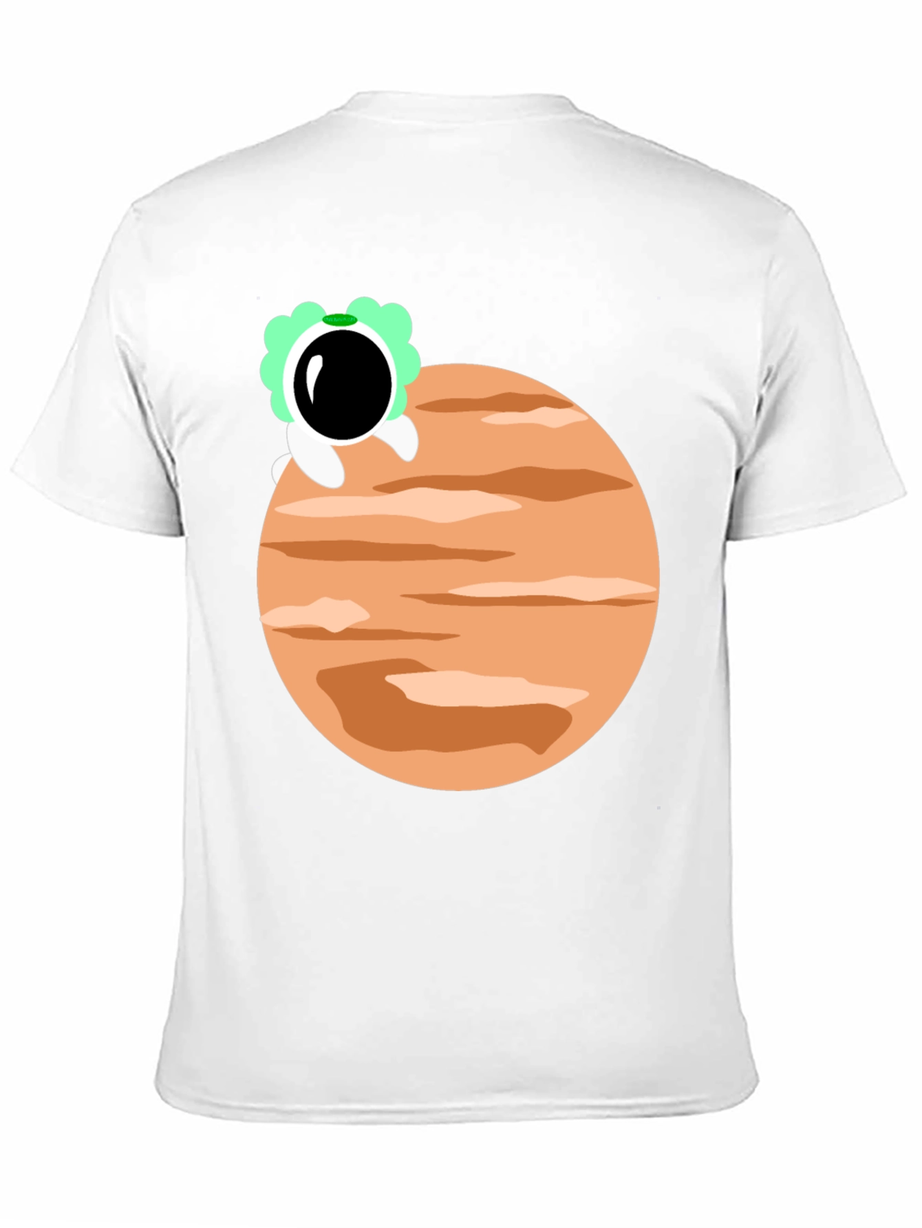 Astronaut Planet Graphic Tee - Trendy Black T-Shirt