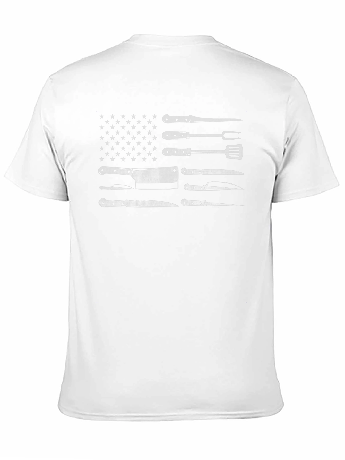 American Flag Knife Graphic T-Shirt