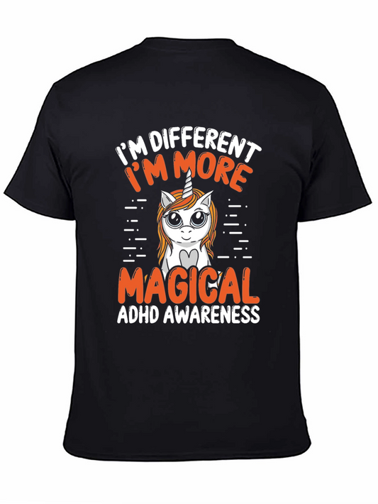 ADHD Awareness Unicorn T-Shirt - Im Different Im More Magical