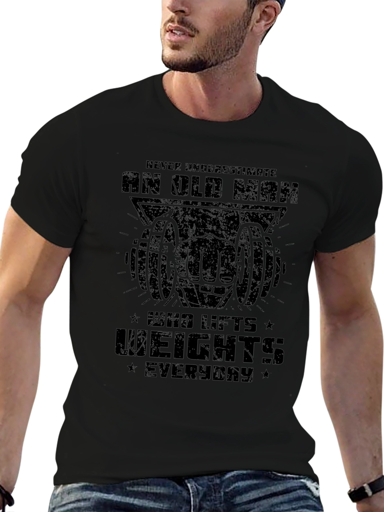 Old Man Who Lifts Weights T-Shirt