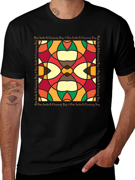Abstract Stained-Glass Style Graphic Tee