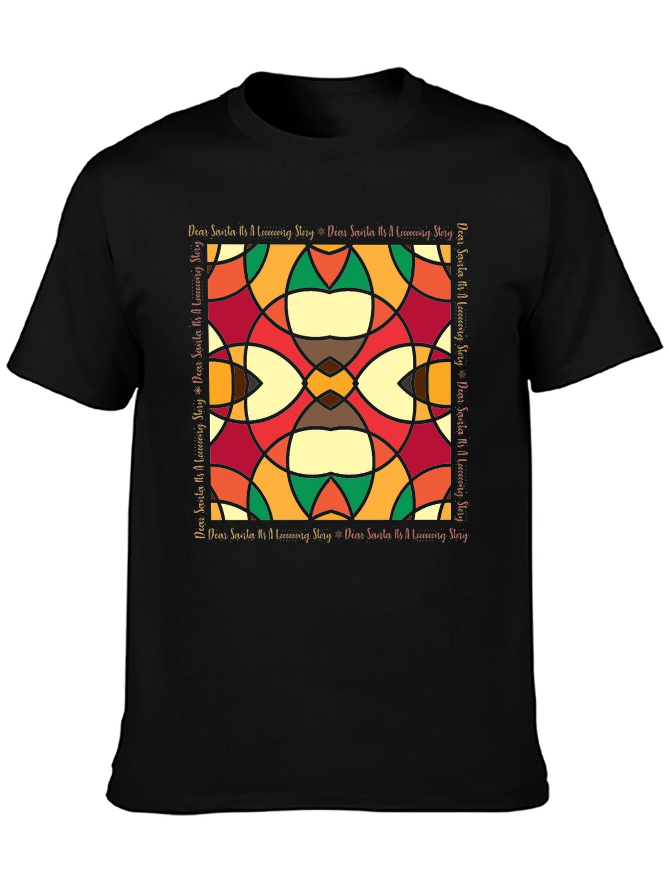 Abstract Stained-Glass Style Graphic Tee