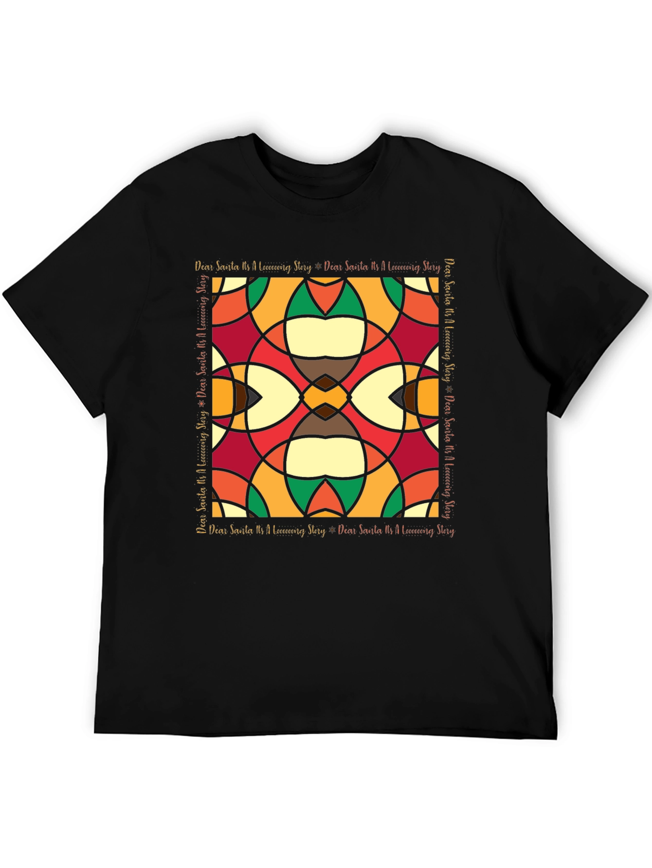 Abstract Stained-Glass Style Graphic Tee