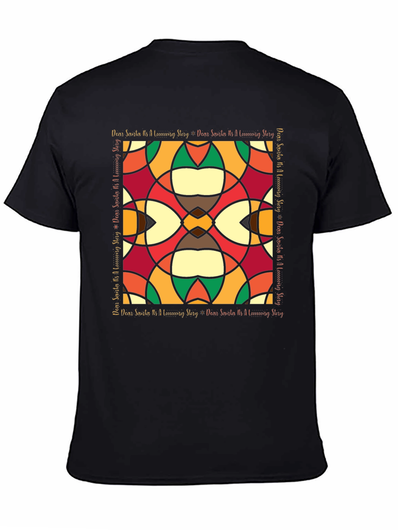 Abstract Stained-Glass Style Graphic Tee