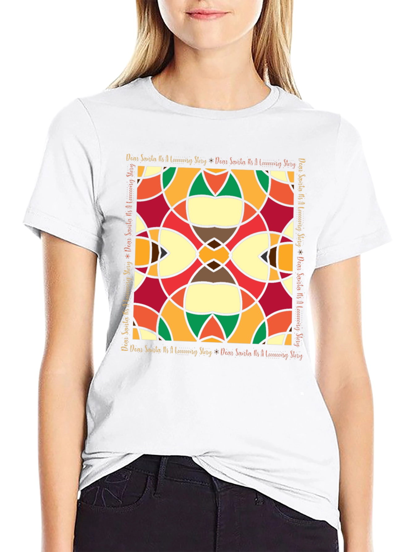 Abstract Stained-Glass Style Graphic Tee