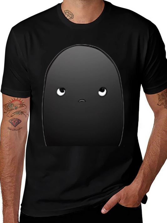 Sad Bean Black T-Shirt - Express Yourself!