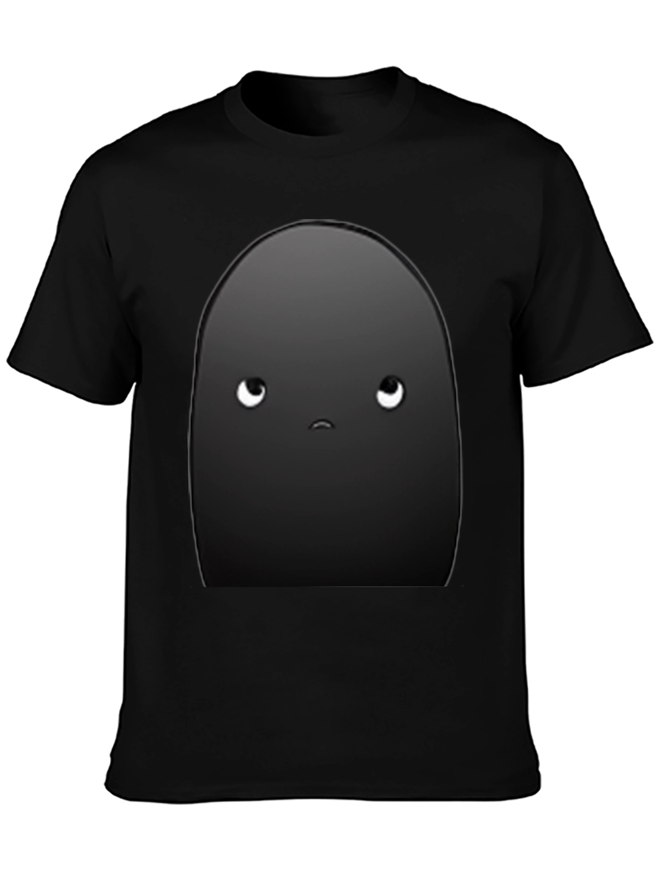 Sad Bean Black T-Shirt - Express Yourself!