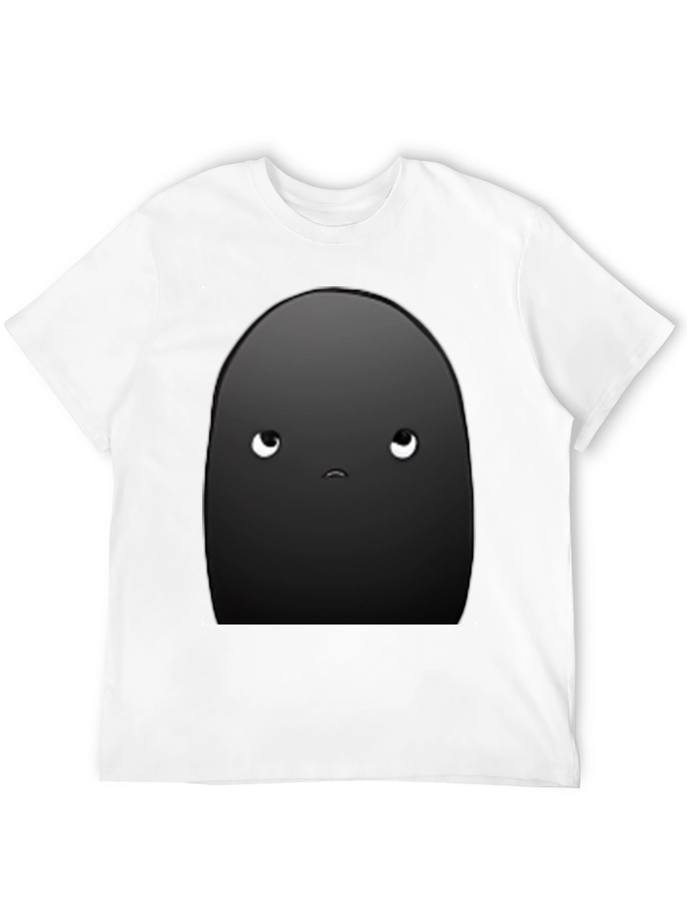 Sad Bean Black T-Shirt - Express Yourself!
