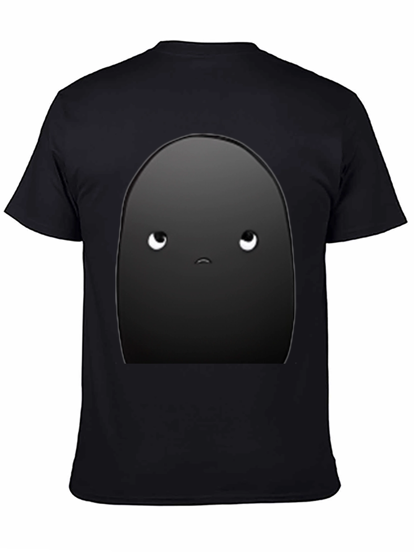Sad Bean Black T-Shirt - Express Yourself!