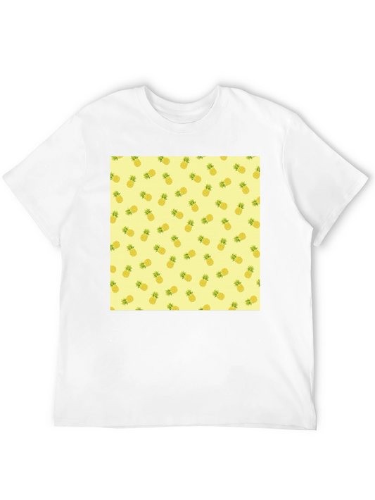 Pineapple Pattern Graphic Tee - Black