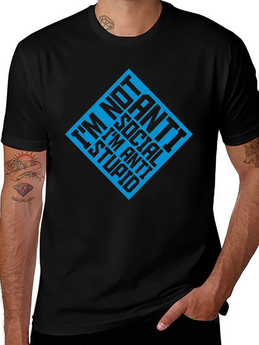 Anti-Social Anti-Stupid Graphic T-Shirt