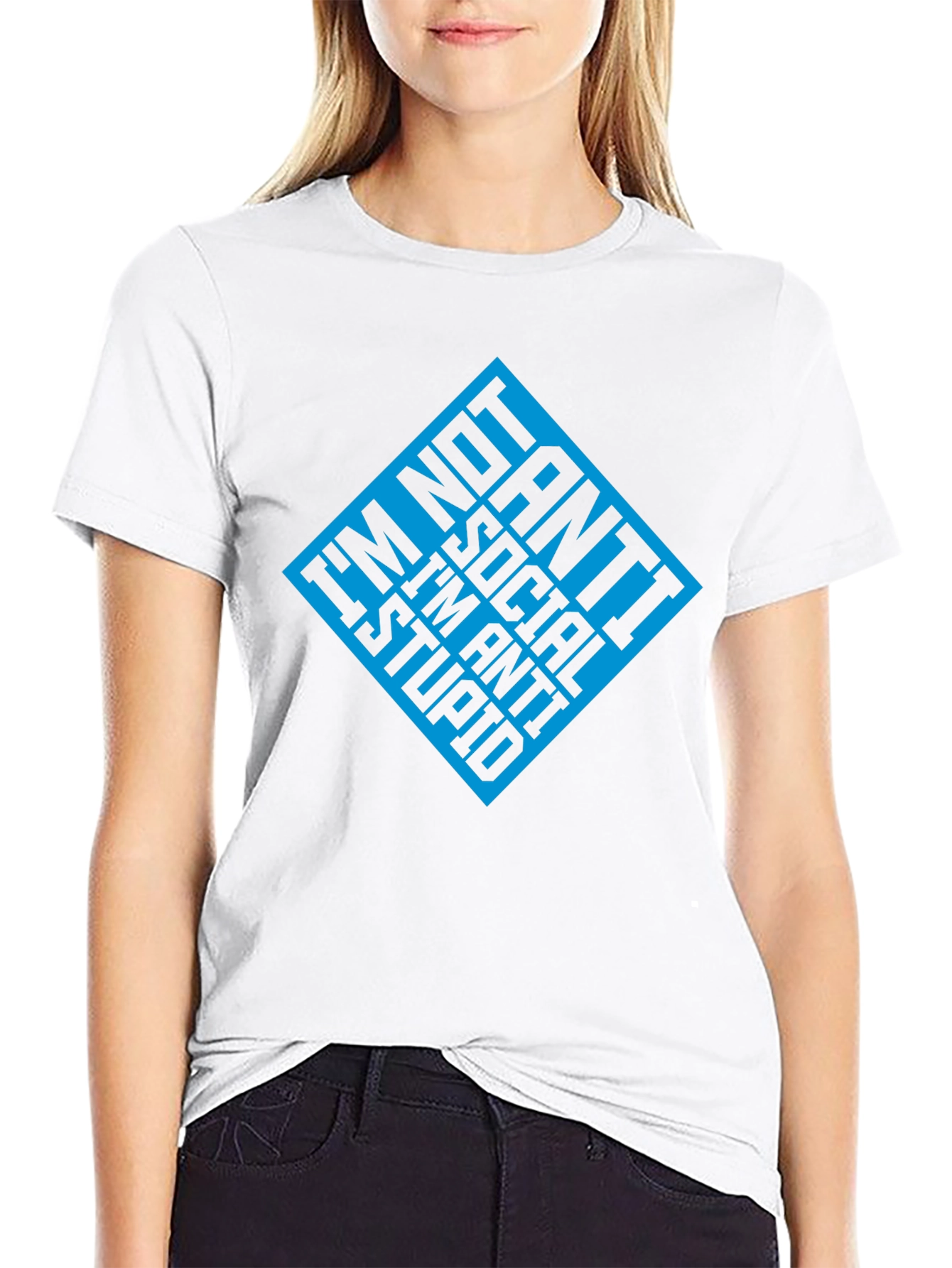 Anti-Social Anti-Stupid Graphic T-Shirt
