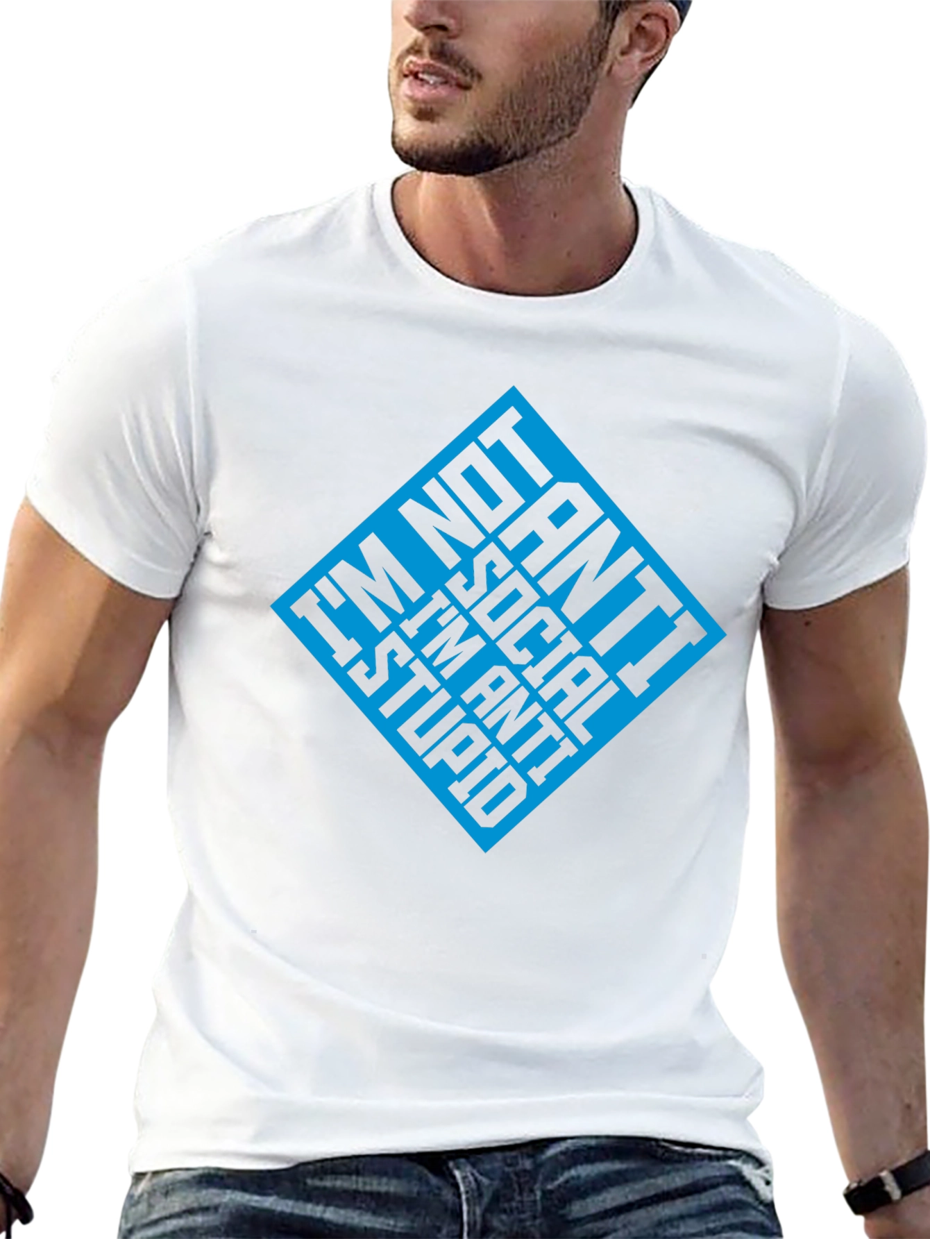 Anti-Social Anti-Stupid Graphic T-Shirt