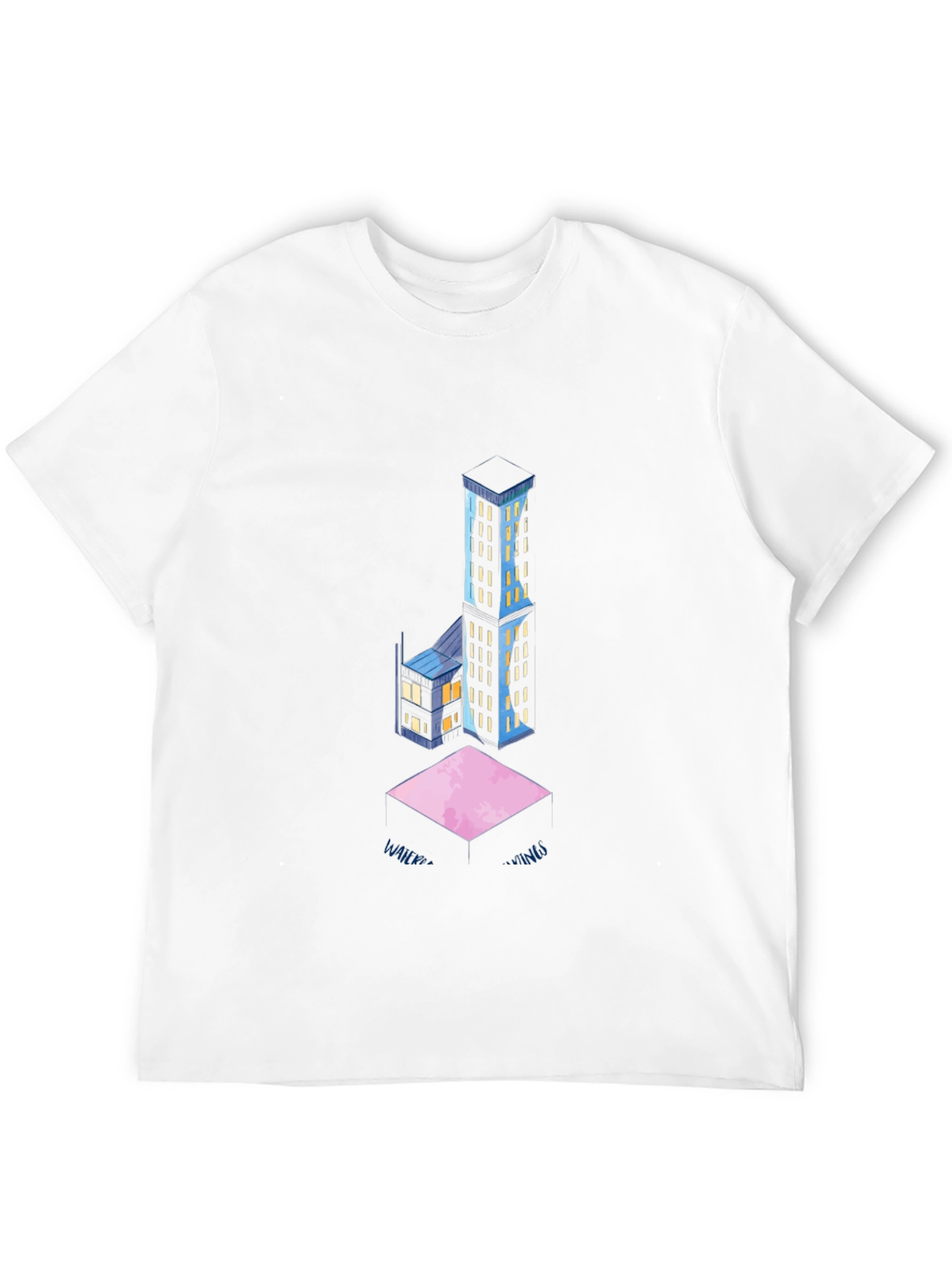 Abstract Cityscape Black T-Shirt