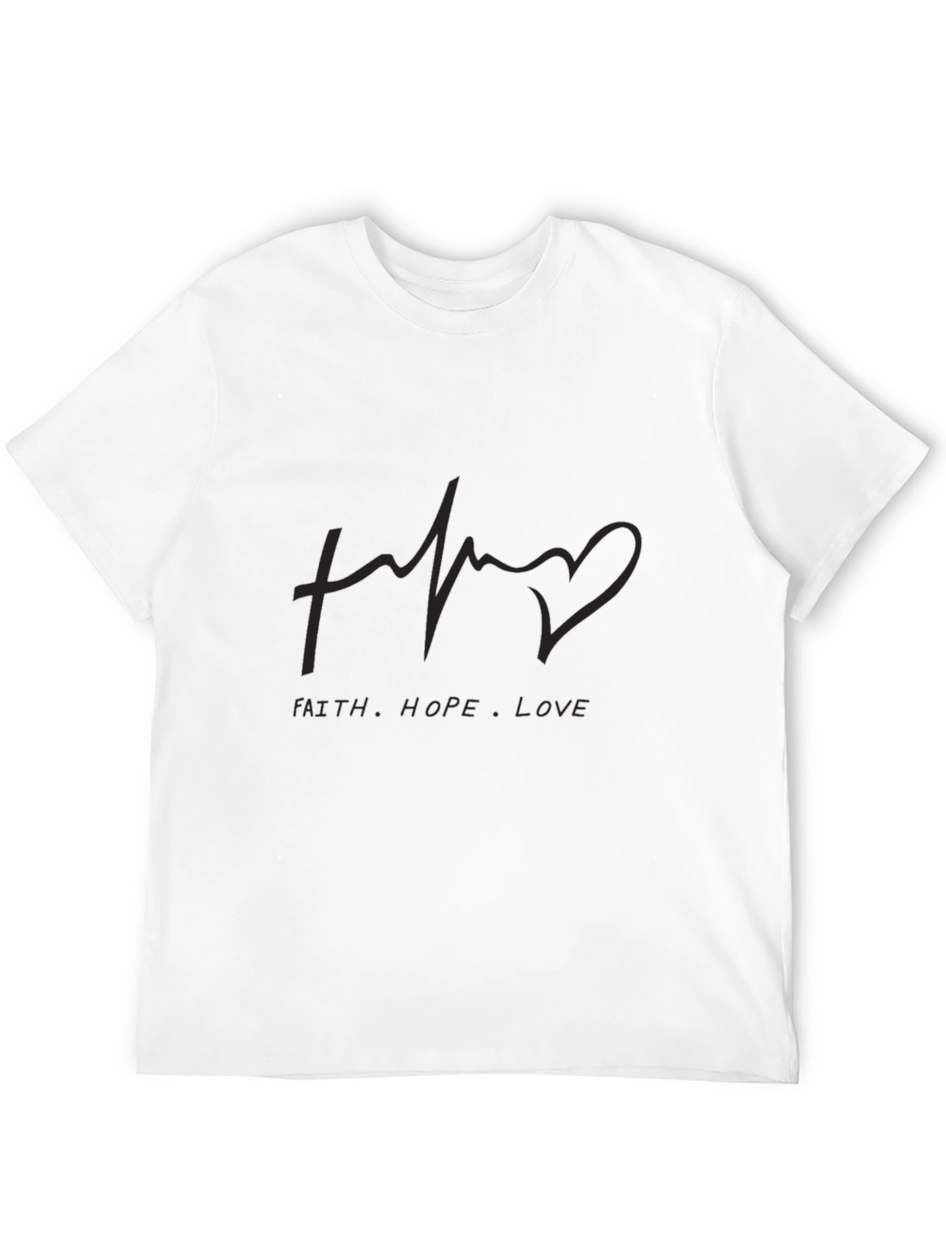 Faith Hope Love Graphic Tee - Black T-Shirt