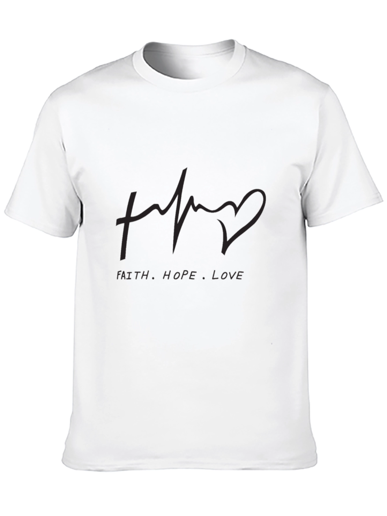 Faith Hope Love Graphic Tee - Black T-Shirt