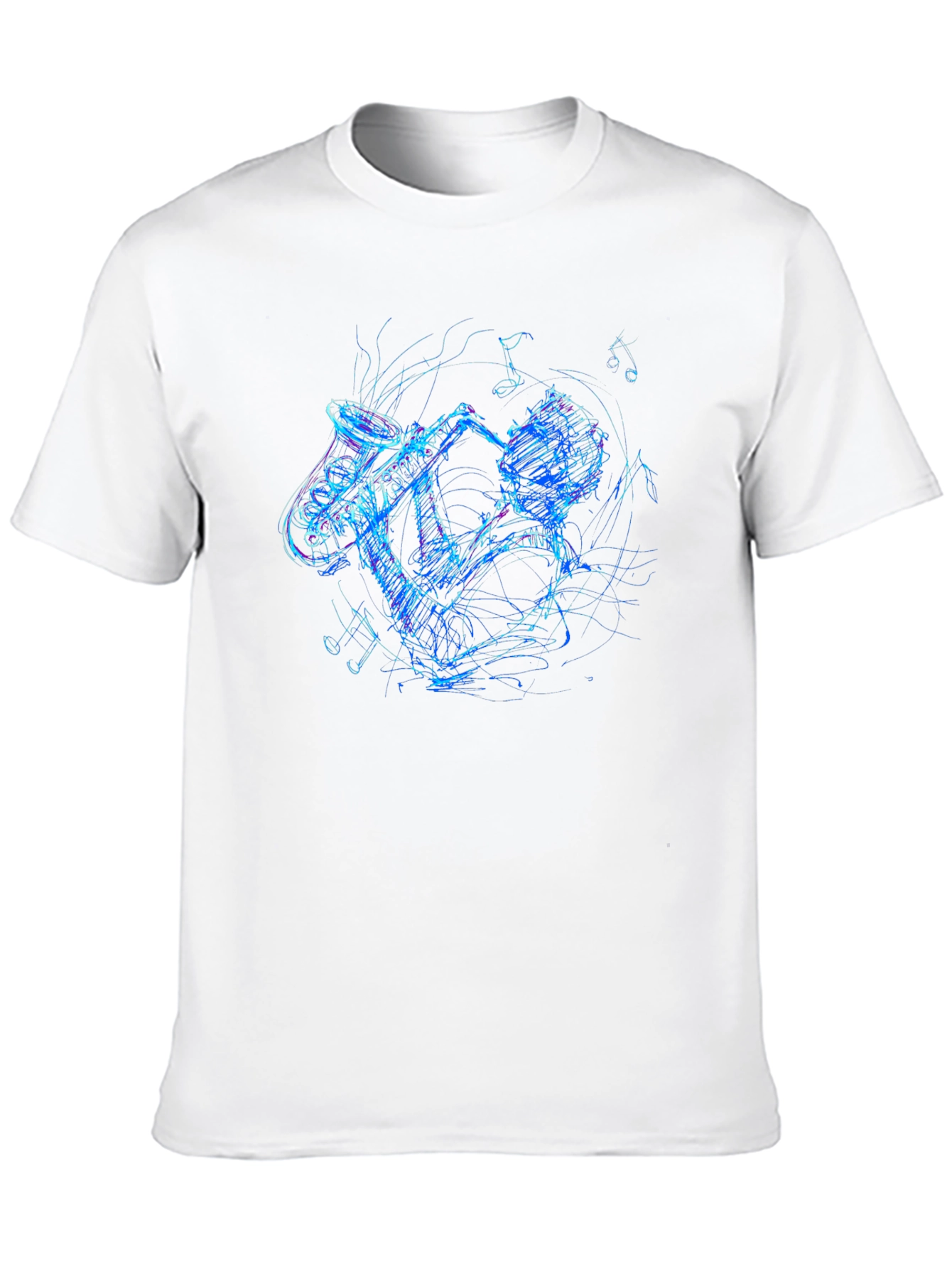 Saxophone Player Graphic T-Shirt - Black