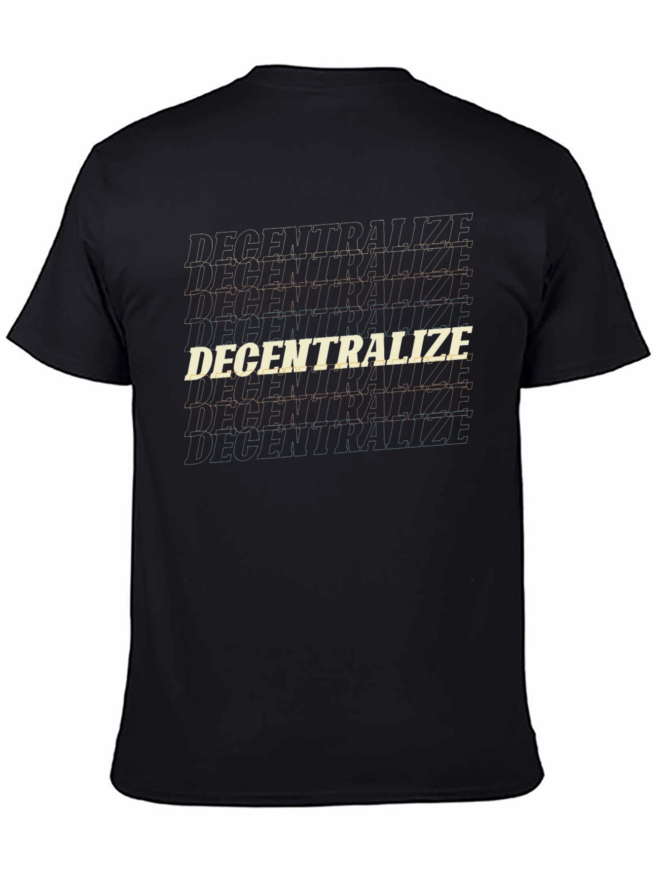 Decentralize Graphic Tee - Black Trendy Shirt
