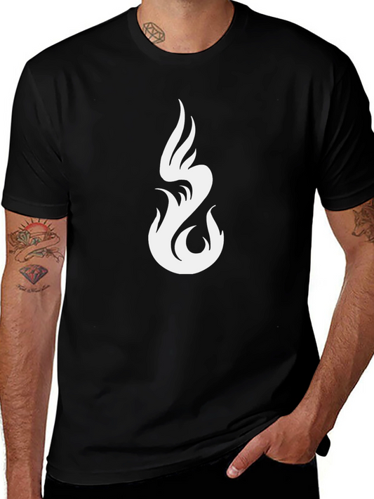 Flame Graphic Black Tee - Modern Style