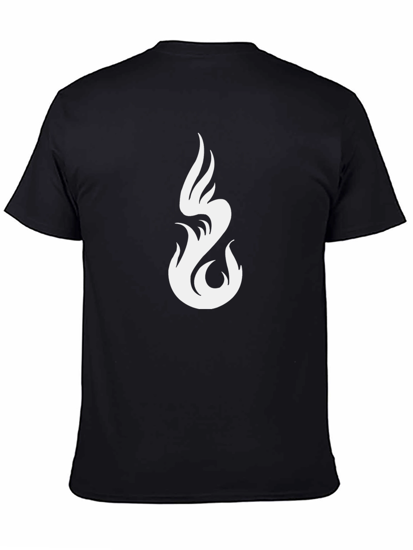Flame Graphic Black Tee - Modern Style