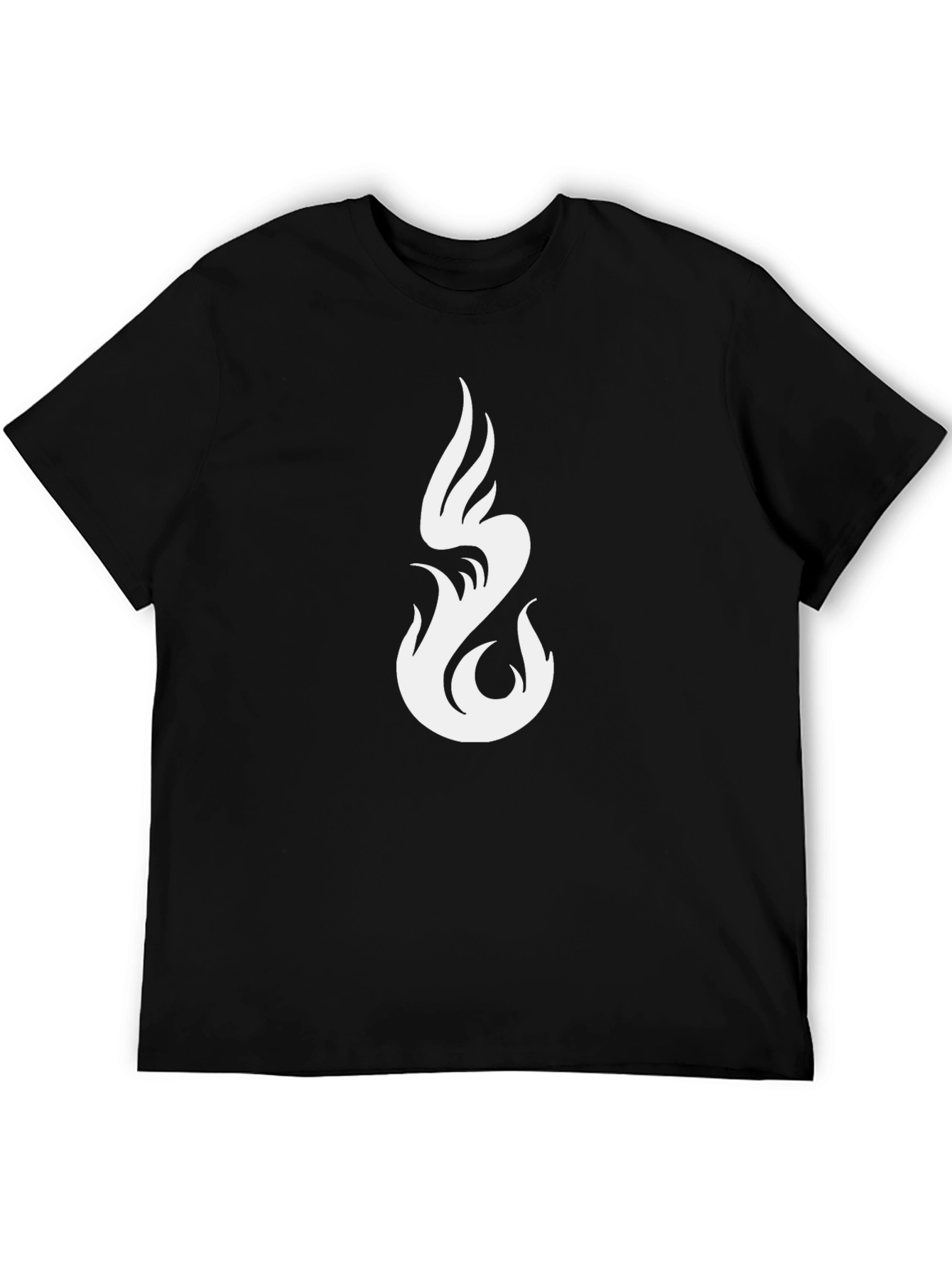Flame Graphic Black Tee - Modern Style