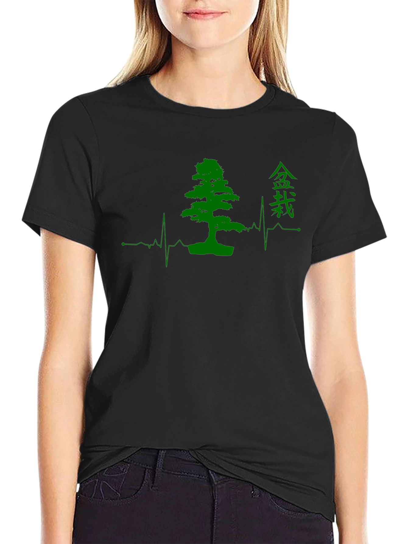 Bonsai Tree Heartbeat Graphic T-Shirt